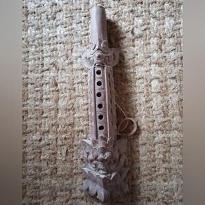 Hand carved antique wood bali flute